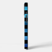 Aesthetic black and blue checkerboard retro Case-Mate iPhone hülle (Rückseite / Links)