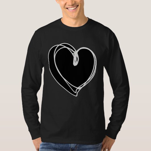 Aesthetic Black Heart T-Shirt (Vorderseite)