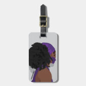Aesthetic black woman natural hair gepäckanhänger (Vorderseite vertikal)