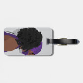 Aesthetic black woman natural hair gepäckanhänger (Rückseite horizontal)