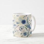 Aesthetic Blue Wildflowers Kaffeetasse (VorderseiteRechts)
