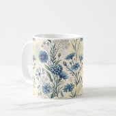 Aesthetic Blue Wildflowers Kaffeetasse (Vorderseite Links)