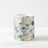 Aesthetic Blue Wildflowers Kaffeetasse (Mittel)