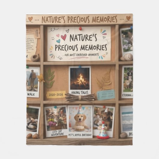 Aesthetic Blurred Nature & Pets Memory Box Fleecedecke (Vorderseite)
