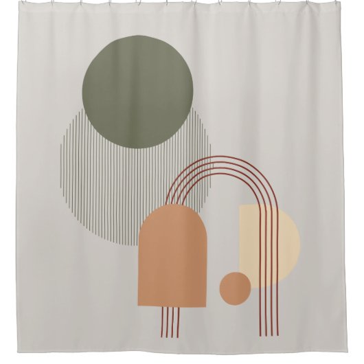 Aesthetic Boho - Boho Duschvorhang (Vorderseite)