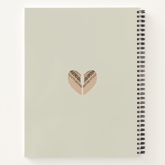 Aesthetic Boho Spiral Notebook Notizblock (Rückseite)