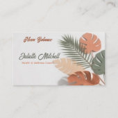 Aesthetic Boho Tropical Wellness Coach Card Visitenkarte (Vorderseite)