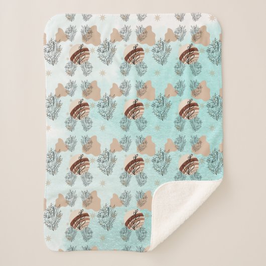 Aesthetic Boho Wildflowers Flowers  Sherpadecke (Vorderseite)