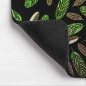 Aesthetic Botanical Black& Green Mouse Pad Mousepad (Ecke)