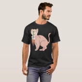 Aesthetic Cat Drinking Bob Best Illustration T-Shirt (Vorne ganz)