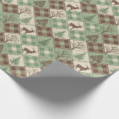Aesthetic Checkered Holiday Wrapping Paper Geschenkpapier (Ecke)