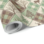 Aesthetic Checkered Holiday Wrapping Paper Geschenkpapier (Rolleneckpunkt)