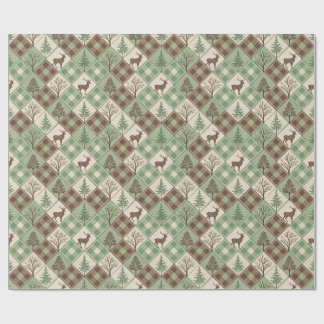 Aesthetic Checkered Holiday Wrapping Paper Geschenkpapier