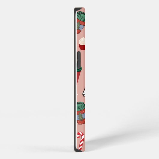 Aesthetic Christmas Mistletoe Coffee iPhone Hülle (Rechte Seite)