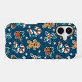 Aesthetic Christmas Pattern Santa Candy iPhone 16 Hülle (Rückseite (Horizontal))