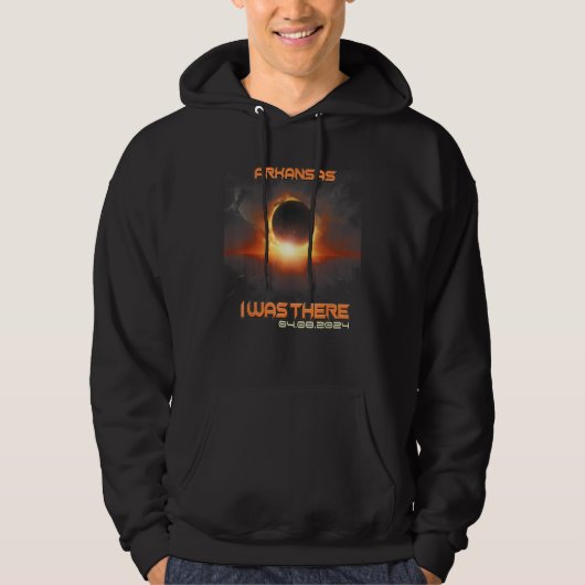 Aesthetic Cityscape Total Solar Eclipse 2024 Arkan Hoodie (Vorderseite)