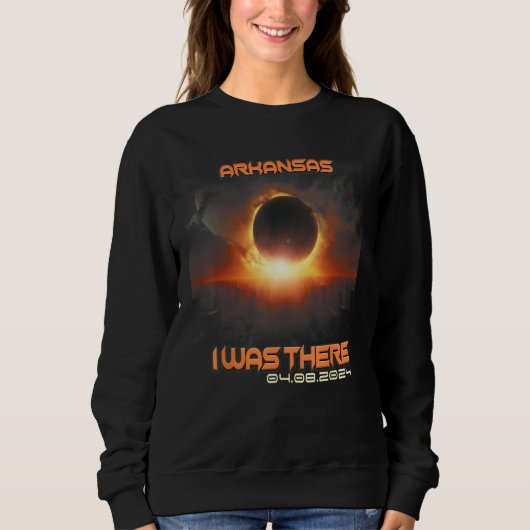 Aesthetic Cityscape Total Solar Eclipse 2024 Arkan Sweatshirt (Vorderseite)