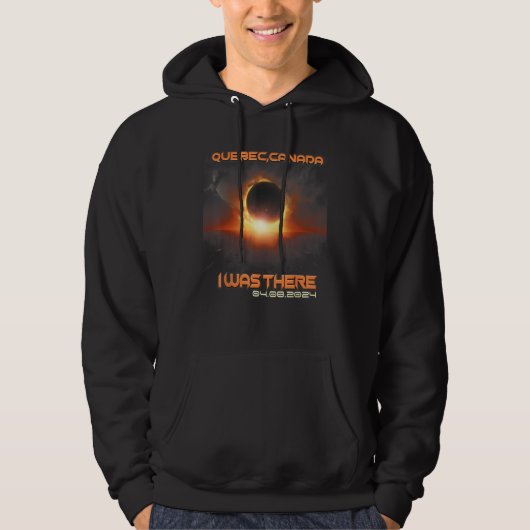 Aesthetic Cityscape Total Solar Eclipse 2024 Quebe Hoodie (Vorderseite)