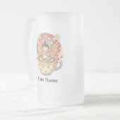 Aesthetic Clear Chibi Koala Glass Coffee Mug Mattglas Bierglas (Vorderseite Links)