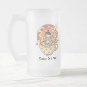 Aesthetic Clear Chibi Koala Glass Coffee Mug Mattglas Bierglas (Links)
