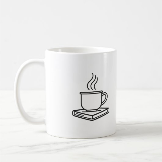 Aesthetic Coffee Cup & Reading Lover Mug Kaffeetasse (Links)