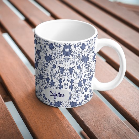 Aesthetic Coffee Time Floral Mug Tasse