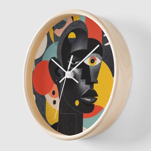 Aesthetic Colorful Abstract Dadaism  Uhr (Winkel)