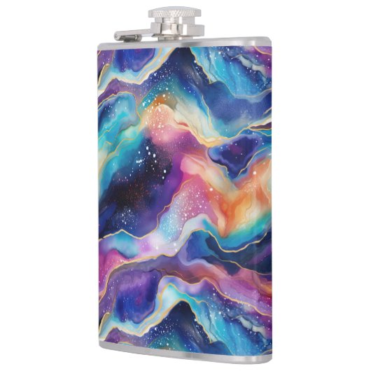 Aesthetic colorful rainbow agate glitter texture flachmann (Links)