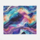 Aesthetic colorful rainbow agate glitter texture fleecedecke (Vorderseite (Horizontal))