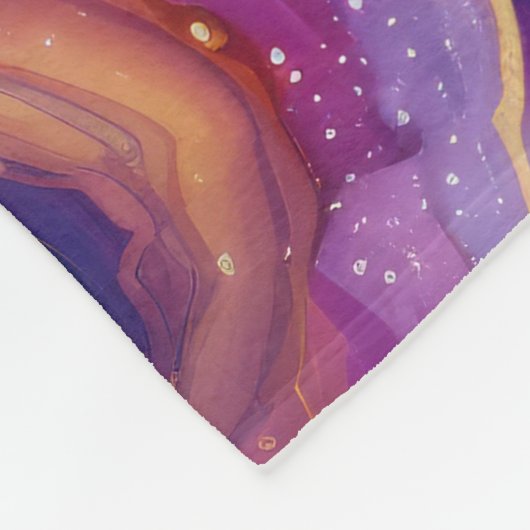 Aesthetic colorful rainbow agate glitter texture fleecedecke (Ecke)