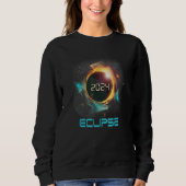 Aesthetic Colorful Total Solar Eclipse 2024 Sweatshirt (Vorderseite)