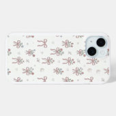 Aesthetic Coquette Bow & Initial Repeat Pattern Ph Case-Mate iPhone Hülle (Rückseite (Horizontal))