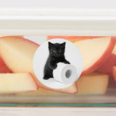 Aesthetic Curious Cats Exploring Toilet Paper Etiketten (Befestigt)