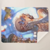 Aesthetic / Dark Fantasy Girl Sherpadecke (Vorderseite (Horizontal))