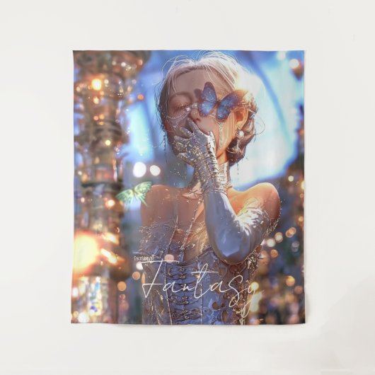 Aesthetic / Dark Fantasy Girl Wandteppich (Vorderseite)