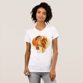 Aesthetic Dog Mom Holding Puppy Illustration T-Shirt (Vorne ganz)