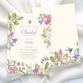 Aesthetic floral garden bridal shower einladung