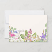 Aesthetic floral garden RSVP karte (Rückseite)