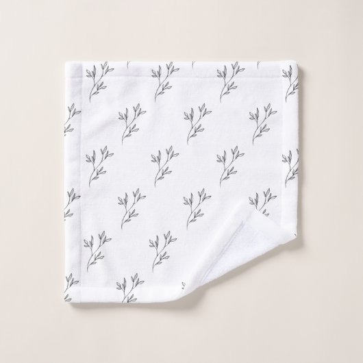 Aesthetic Floral Pattern Towel Set (Waschlappen)