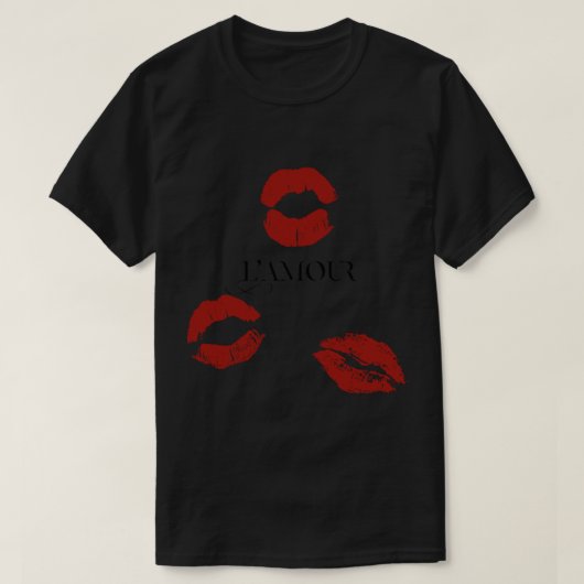 Aesthetic French love coquette print T-Shirt (Design vorne)