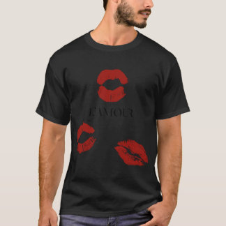 Aesthetic French love coquette print T-Shirt
