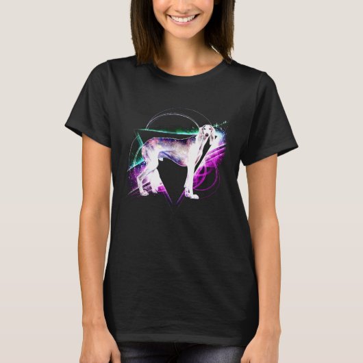 Aesthetic Galaxy Saluki T-Shirt (Vorderseite)