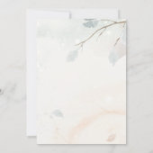 Aesthetic garden floral, bird, butterfly birthday einladung (Rückseite)