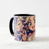 Aesthetic Gemini Anime Custom Combo Mug Tasse (Vorderseite Links)