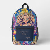 Aesthetic Gemini Anime Custom School Backpack Bedruckter Rucksack (Vorderseite)