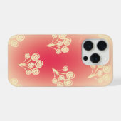 Aesthetic gradient with flowers iPhone hülle (Rückseite (Horizontal))