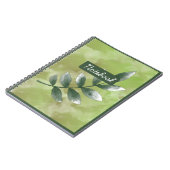  Aesthetic Greenery Spiral Photo Notebook Notizblock (Linke Seite)
