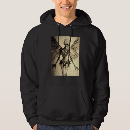 Aesthetic Grunge Fairycore Butterfly Gothic Horror Hoodie (Vorderseite)