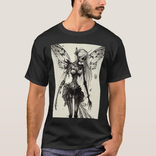 Aesthetic Grunge Fairycore Butterfly Gothic Horror T-Shirt (Vorderseite)