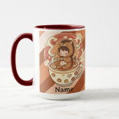 Aesthetic Hedgehog Two-Tone Coffee Mug Tasse (Links)